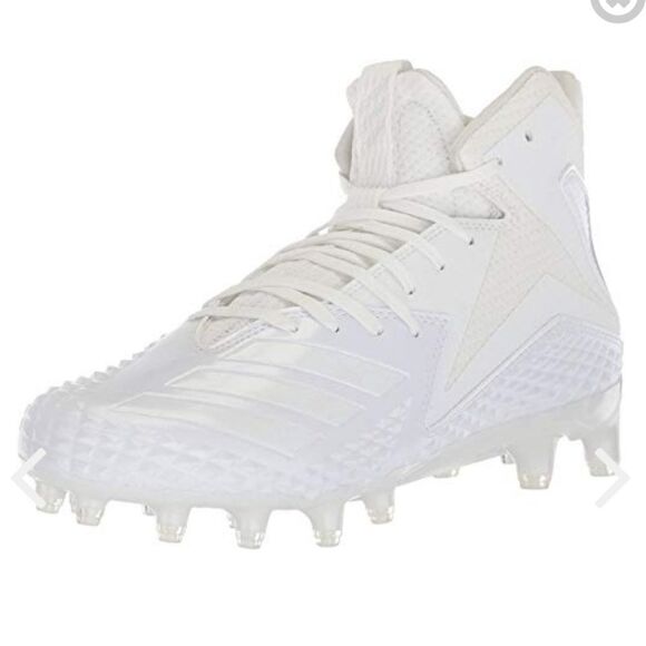 Adidas Men's Freak X Carbon Mid Football Shoe, White/White, 14 US - Picture 2 of 15